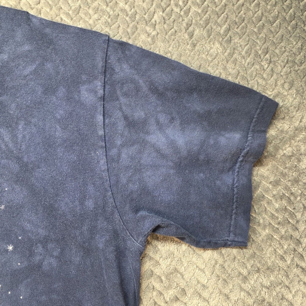 VTG The Mountain Fairy T-Shirt Tie Dye Men's Large Blue Y2K Moon Night Fantasy - Picture 5 of 11